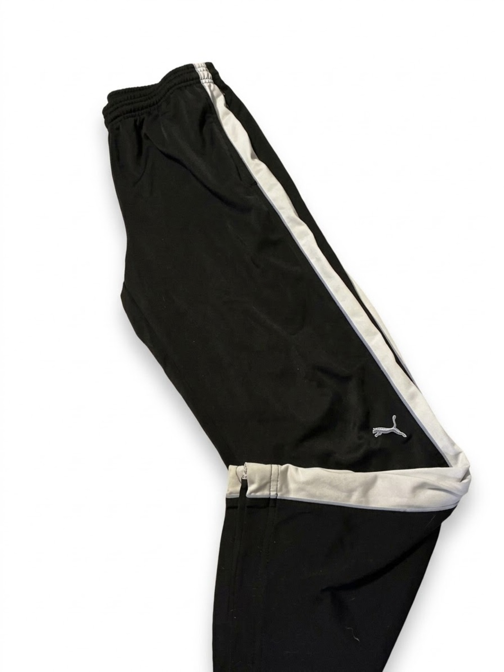 Puma Black Joggers with White Side Panel